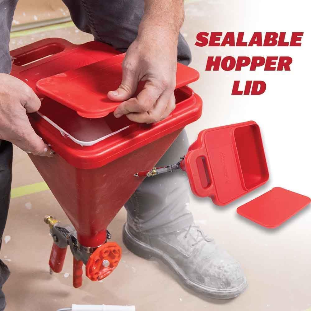 WAL-Board Tools Texture Pro 500 Hopper Gun with Putty Knife, Assembled in USA, Complete Kit for Wall and Ceiling Texturing, with Air Control Valve, TP500 500 +