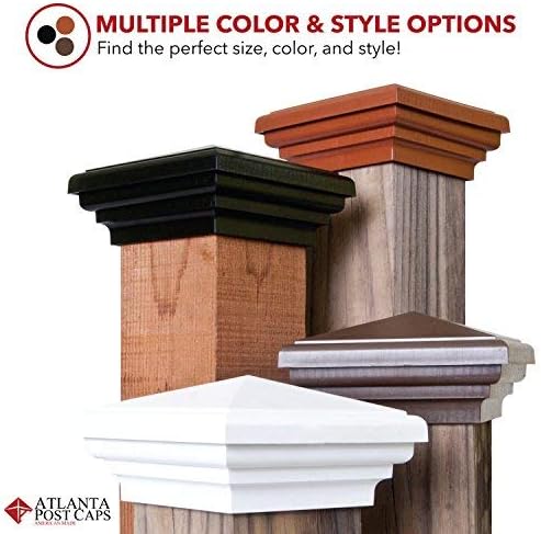 6x6 Post Caps (5.5')  (Case of 14) White Flat Top Newell Style Square Top for Outdoor Fences, Mailboxes & Decks