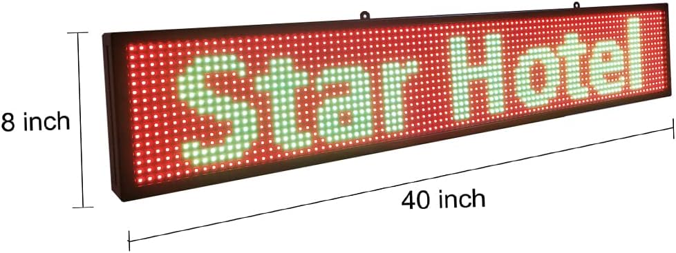 Led Sign with WiFi, RGB Full Color Sign with High Resolution and New SMD Technology. Perfect Solution for Advertising (40&