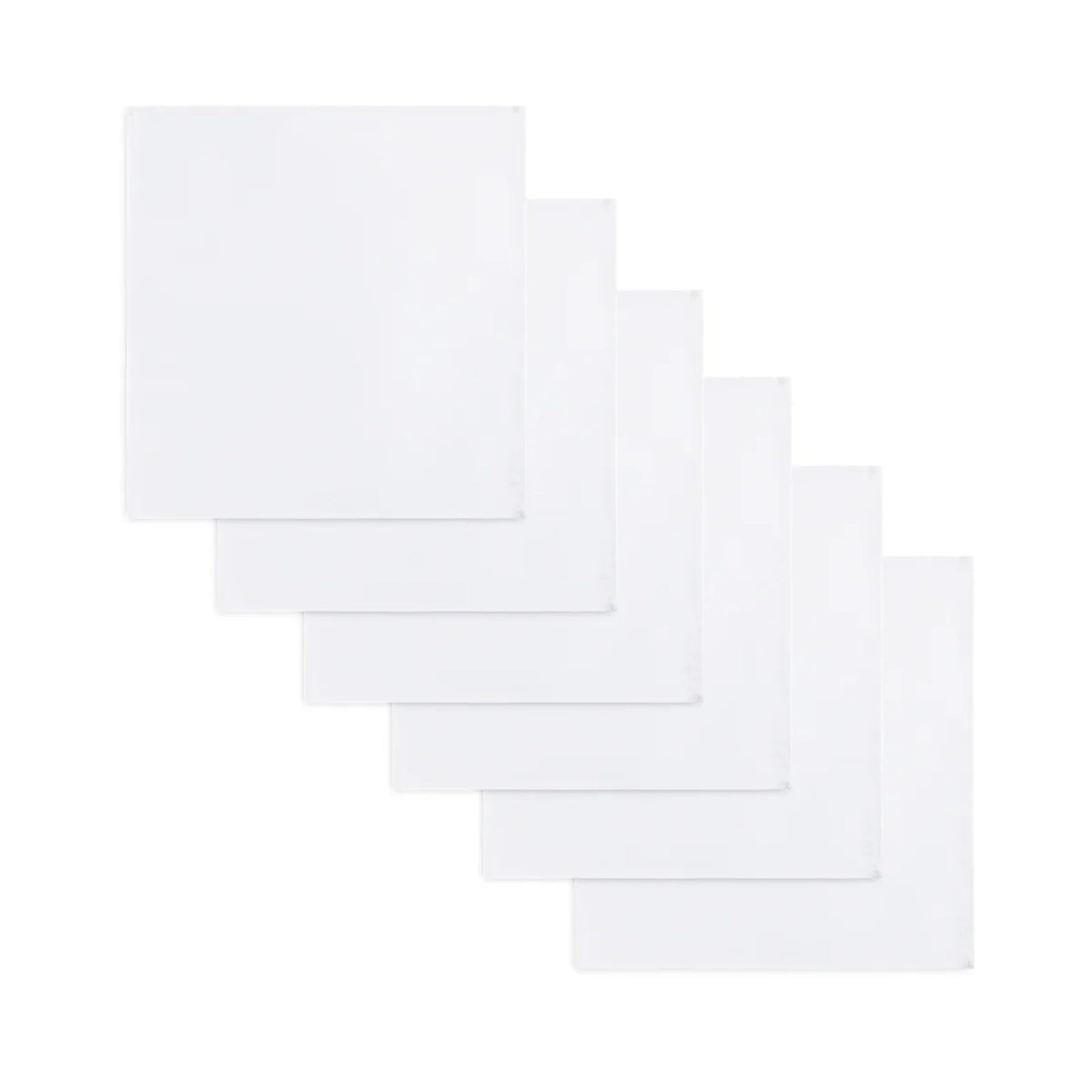 Camden White Polycotton Napkins by Loom & Table - Set of 12 - Elegant, Wrinkle-Resistant, Machine Washable – Luxury Napkin for Dining Room, Weddings, Dinner Parties, Holidays, Birthdays - 18 X 18