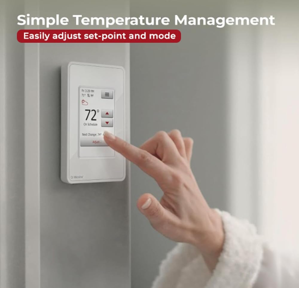 Electric Radiant Floor Heating Thermostat, Touch Screen Programmable Thermostat with GFCI, 120V or 240V, with Intuitive Screen Interface, UDG4-4999, Includes Floor Sensor