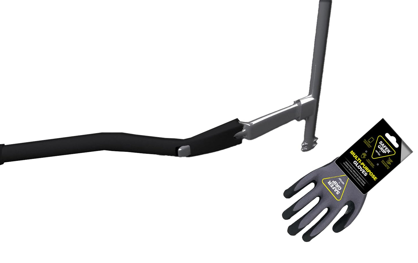 OPNBar Version 4 (1 Pack) Large Mouth Leverage Bar - for Shipping Container Doors - with SAFER GRIP Gloves