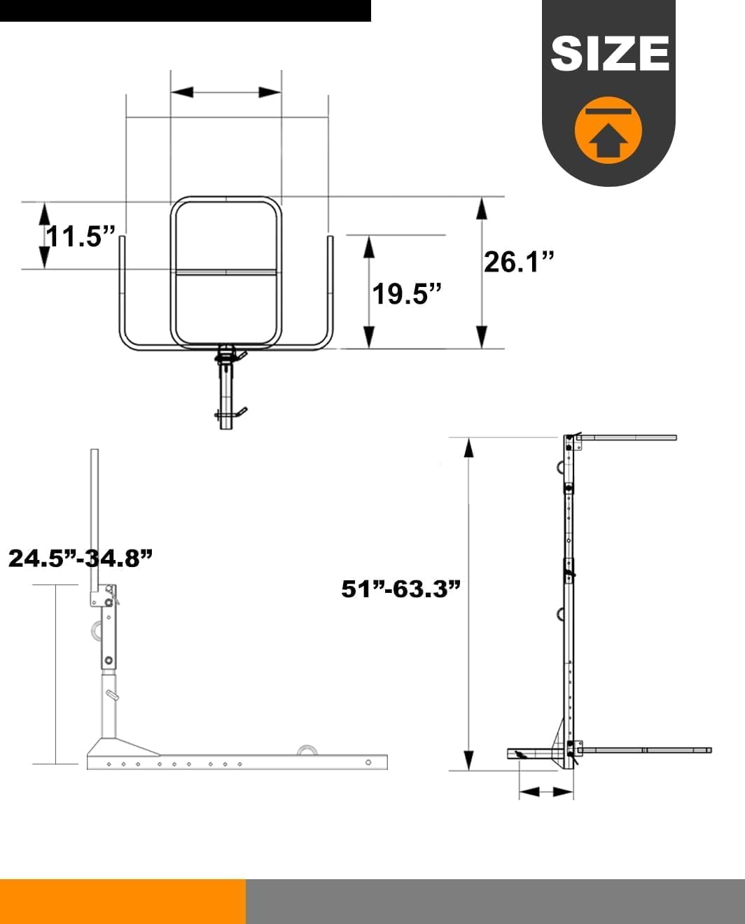 Autoholic Upgraded Kayak Rack for RV Truck SUP Vertical Kayak Rack