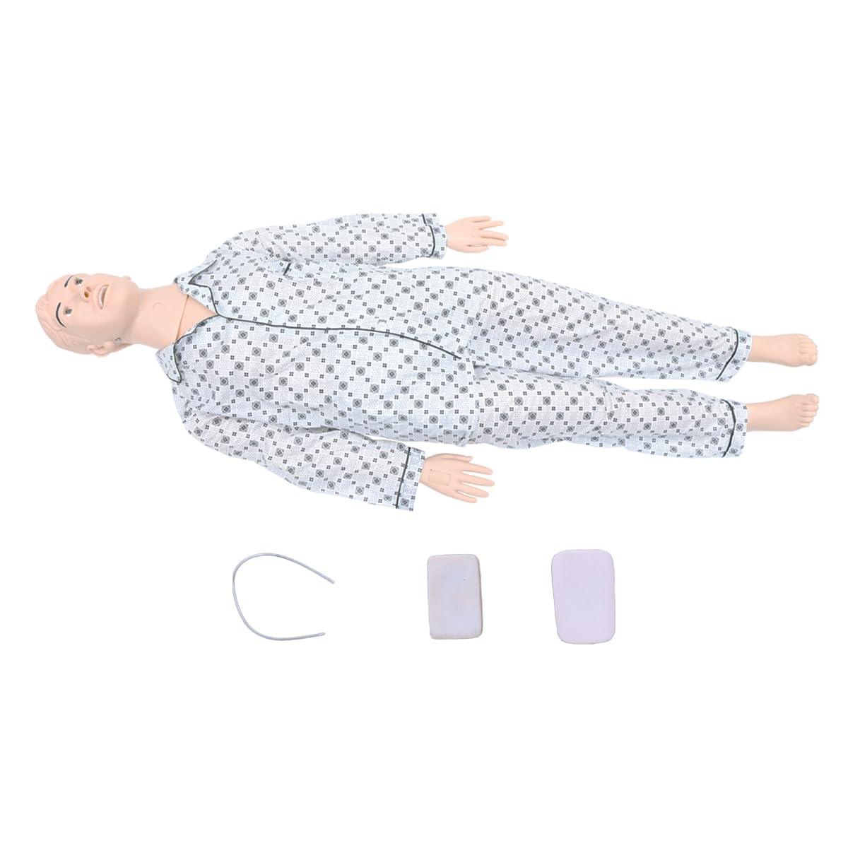 INTBUYING Patient Care Nursing Manikin Female, 5.34Ft Life-Size Trauma Education Teaching Model Multi-Function Demonstration Manikin Model with 2 Muscle Module and Urinary Catheter for Teaching