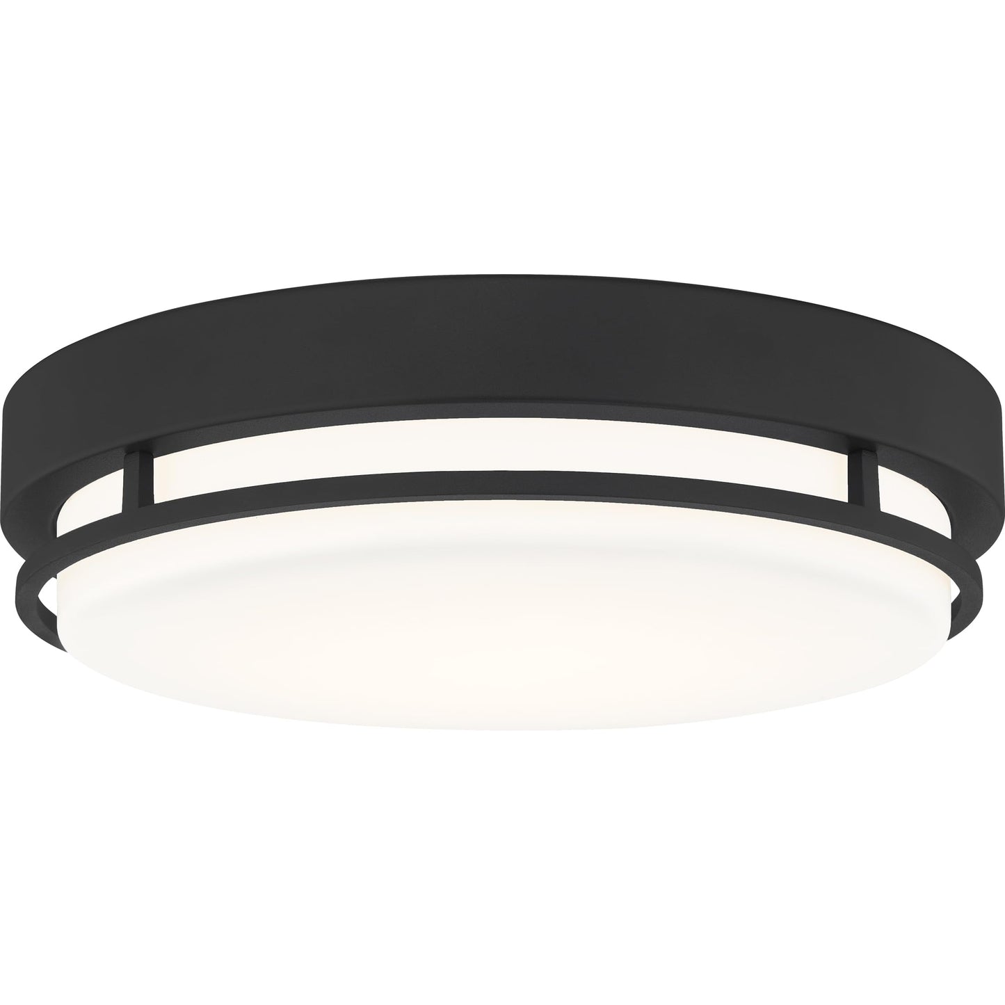 Hale Integrated LED Flush Mount Light, 14-Inch Earth Black Ceiling Fixture, Modern Low Profile Lighting for Hallway, Kitchen, Bedroom 14" W