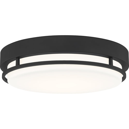 Hale Integrated LED Flush Mount Light, 14-Inch Earth Black Ceiling Fixture, Modern Low Profile Lighting for Hallway, Kitchen, Bedroom 14" W