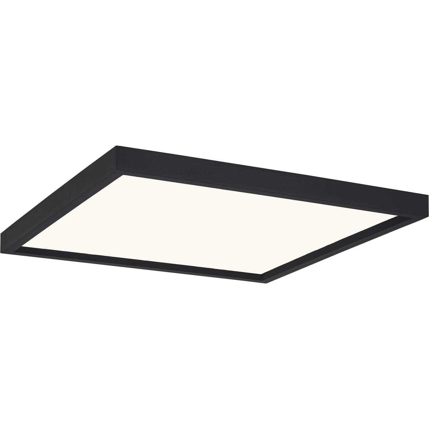 Outskirts Square Flush Mount Ceiling Light, 15 Inch Earth Black, Dimmable Integrated LED 2700 Lumens, 30 W, Close to Ceiling Light Fixtures for Hallway, Kitchen, Bedroom or Bathroom 15" W