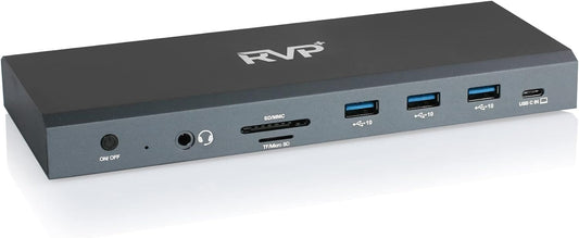 RVP+ Docking Station, 14-in-1, Dual-Display Monitors- 4K HDMI (2X) & DisplayPort (2X), 5Gbps USB-C-A Data Transfer(3X), 100W Laptop-Charging, Gigabit