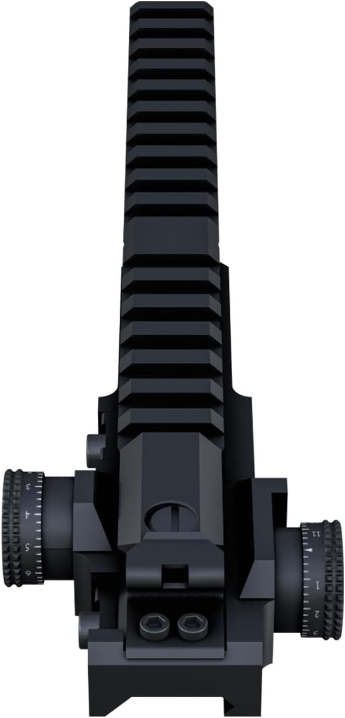 Extended Picatinny Rail Riser Adjustable Elevation and Windage