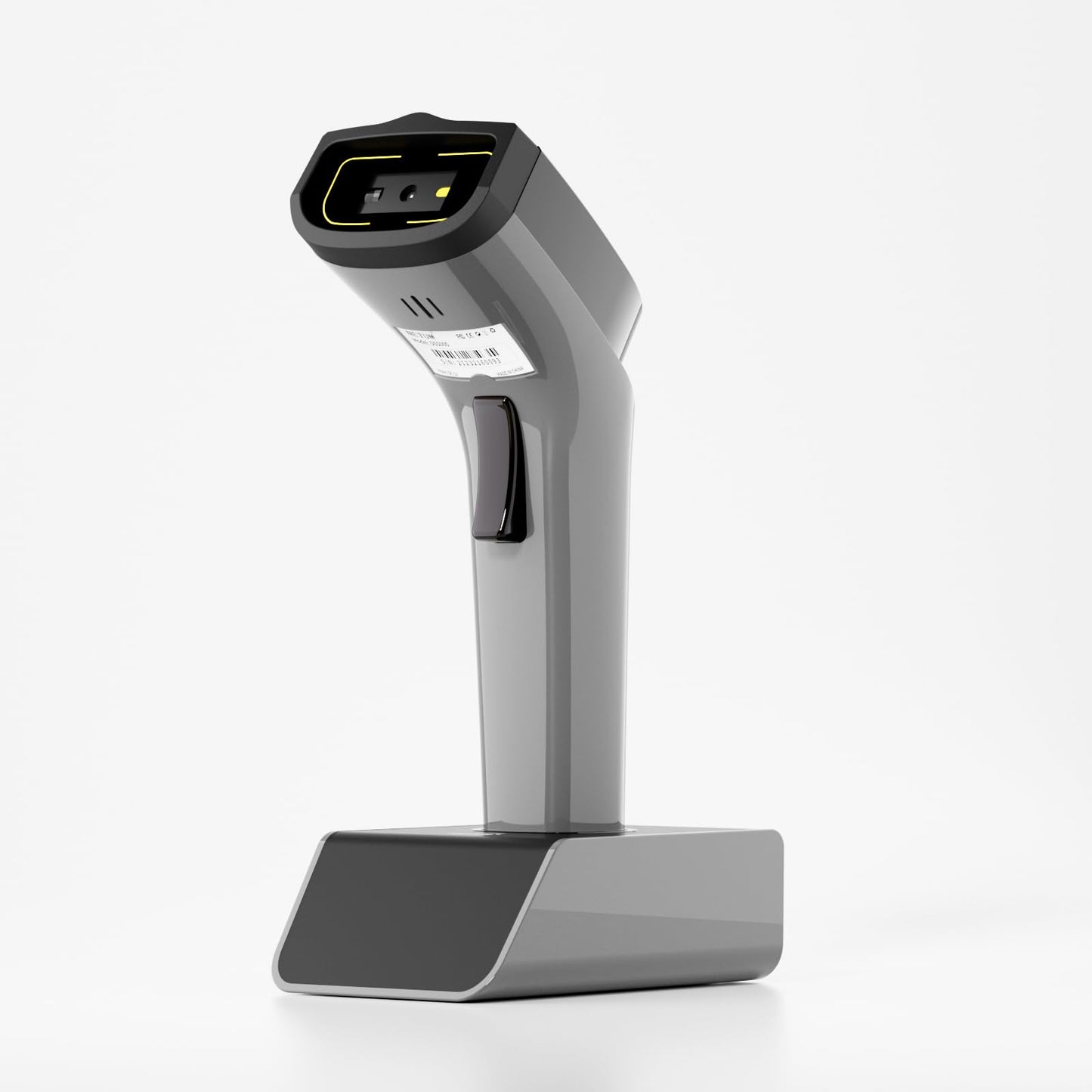Bluetooth Wireless 2D Barcode Scanner, Hands Free QR Barcode Reader-DS7500 | with Charging Cradle and Built-in Memory, Automatic Fast and Precise scanning, Transfers Up to 100 Meters (2D-Gray)