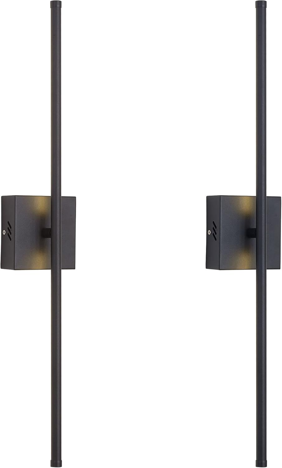 KARTOOSH Modern Wall Sconces Set of Two, Dimmable Hardwired Wall Sconces, 350 Rotate, LED Matte Black Wall Light Fixtures, 3000K Warm Light Wall Lamp