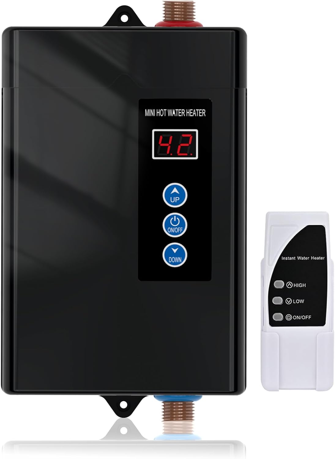 Antuony 5000W Tankless Electric Water Heater,220V Under Sink On Demand Instant Hot Water Heater With Remote Control,LCD