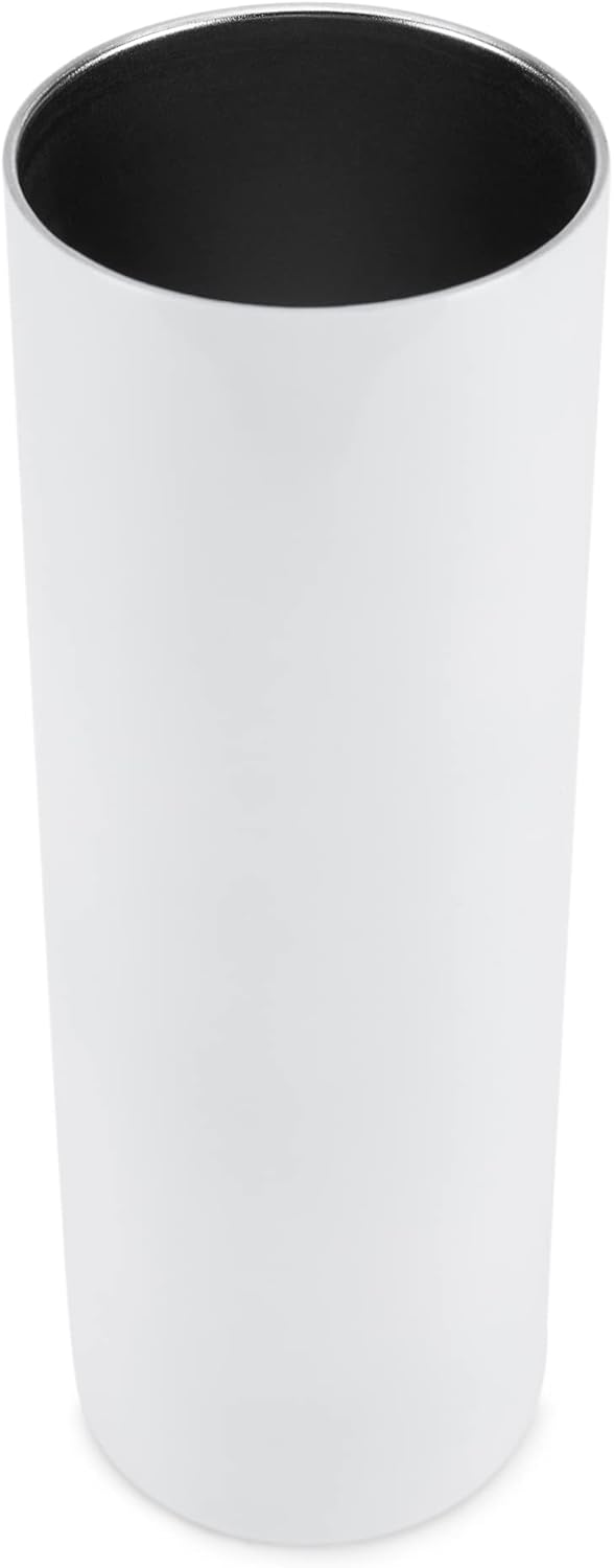 makerflo 25 Pack 30 Oz Skinny Sublimation Blank Tumbler with Splash Proof Lid & Straw, DIY Gifts