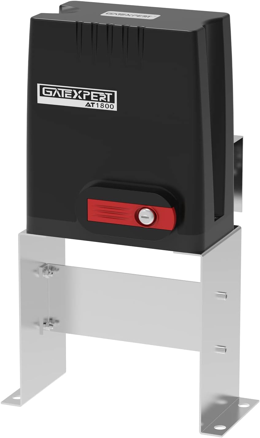 GATEXPERT Sliding Gate Automation for The Gate up to 800kg/1800lbs and 12m/40ft Magnetic Limit Switch Sliding Gate Operator Kit with Two Remotes and