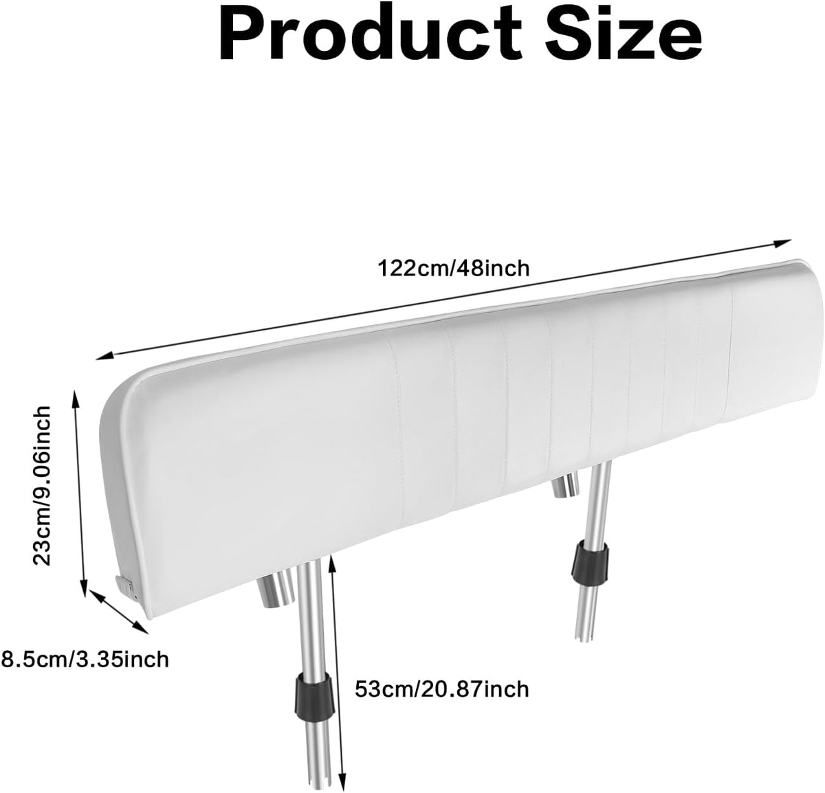 Boat Seat Backrest for Boats Universal Boat Seat Back Support, Waterproof & UV-Resistant, Comfortable Yacht/Sailboat Seat Cushion Backing