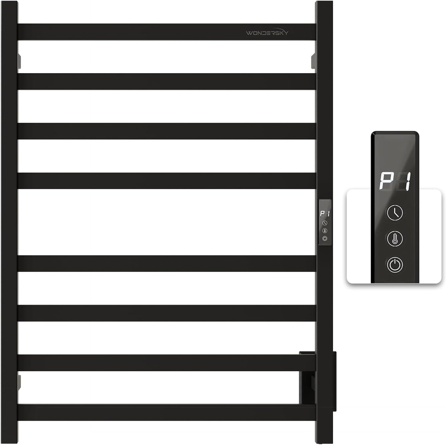 WONDERSKY Towel Warmers for Bathroom, Electric Heated Towel Rack, Wall Mounted Waterproof Towel Warmer Rack with Timed&Temperature Controlle