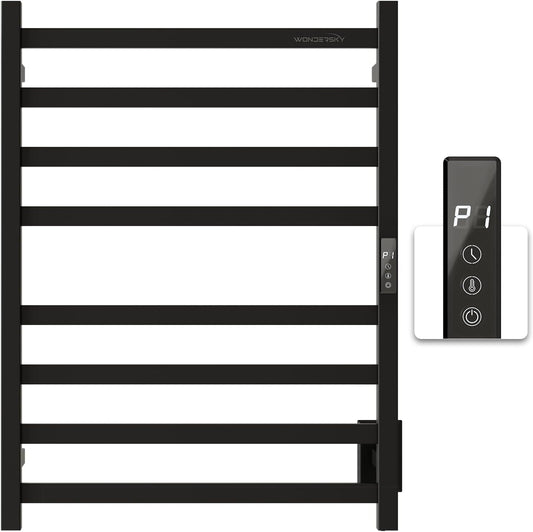 WONDERSKY Towel Warmers for Bathroom, Electric Heated Towel Rack, Wall Mounted Waterproof Towel Warmer Rack with Timed&Temperature Controlle