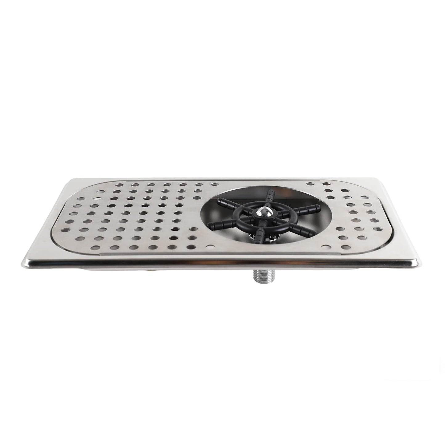 Pitcher Rinser, Glass Cup Washer, Automatic High Pressure Glass Cup Washer Stainless Steel, Coffee Milk Tea Mug Cleaner Sink Attachment, Bar Kitchen Hotel Restaurant Commercial Cup Rinser silver 12.6x6.7x1.2 Inche