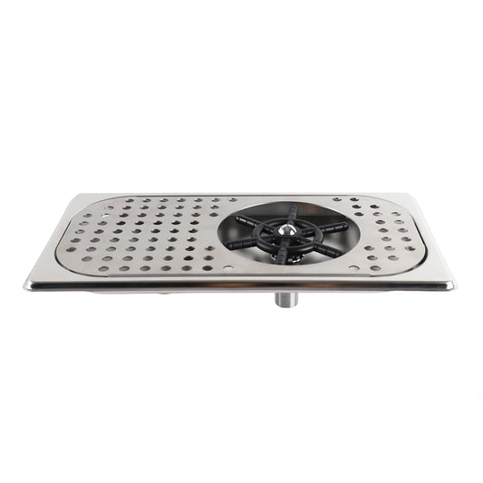 Pitcher Rinser, Glass Cup Washer, Automatic High Pressure Glass Cup Washer Stainless Steel, Coffee Milk Tea Mug Cleaner Sink Attachment, Bar Kitchen Hotel Restaurant Commercial Cup Rinser silver 12.6x6.7x1.2 Inche