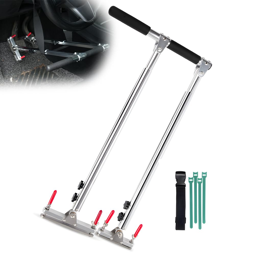 Portable Handicap Driving Hand Controls for Disabled Drivers, Feet Disability Hand Controlled Pedals Driving Cars, Handle Controls Assist Device Kit for Vehicles