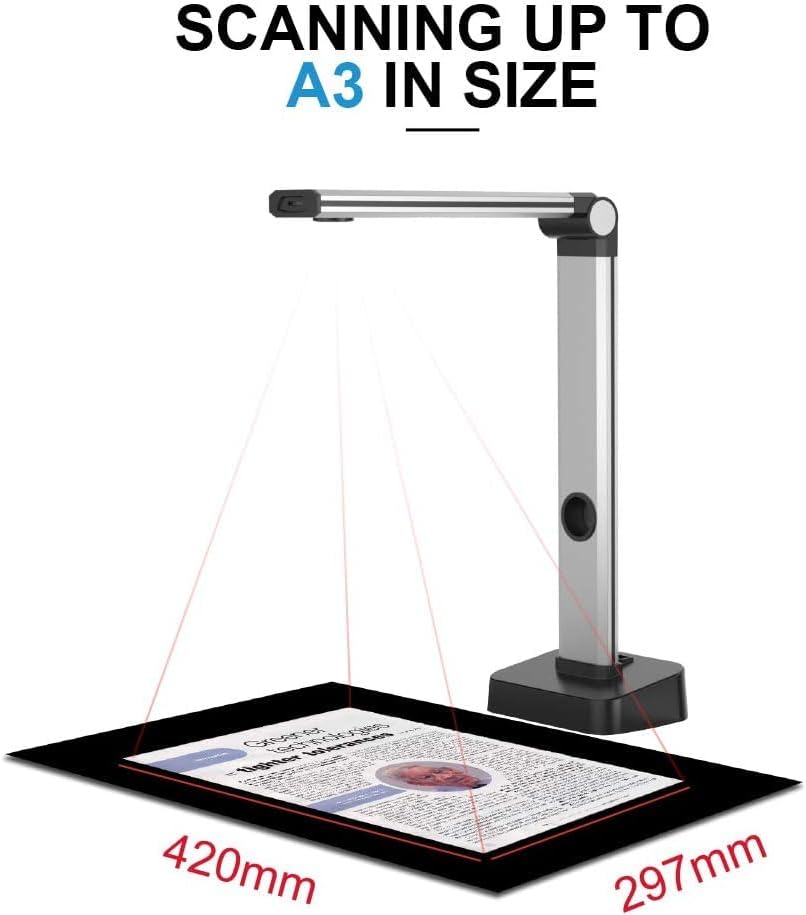 JOYUSING 14MP HD Document Scanner, Capture Size A3, OCR