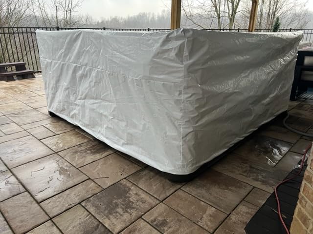 Transhield Ultimate Heavy Duty Hot Tub Cover Protector | Complete Protection for Hard Covers and Hot Tub | 95&#34; x 95&#34; x 40&#34;