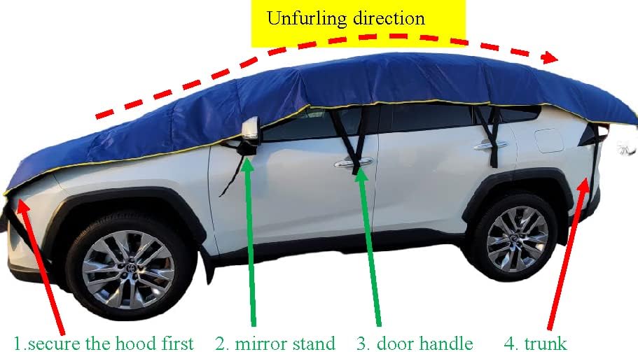 Hail Shields for Sedan-SUV Protection Against 99% Hails/Setup in 2 min, blue, XL (HS-SD-SUV)