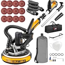 Drywall Sander with Vacuum Dust Collector, Poweful Electric Sander for Drywall, Auto Dust Removal, 7 Variable Speed 900-1800RPM, Dustless Wall Sander for Drywall, Popcorn Ceiling etc