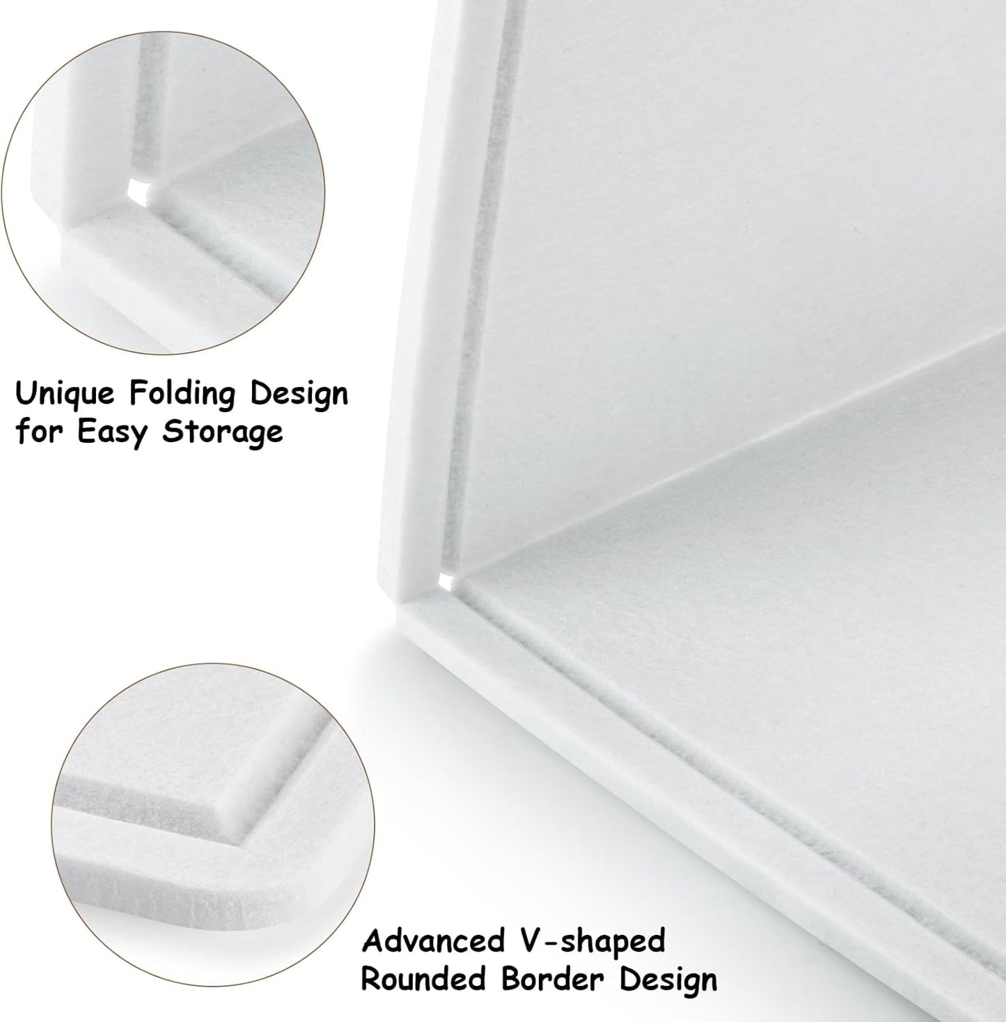 Large Bulletin Board, Foldable 72x48 Inches Cork Board Alternative, Large Felt White