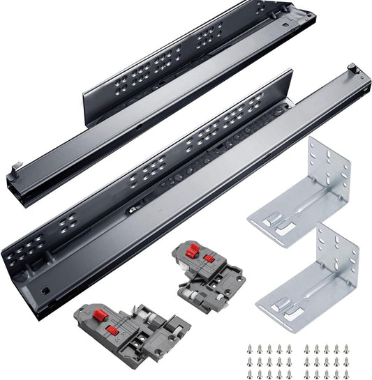 6 Pairs 21 Inch Undermount Soft Close Drawer Slides