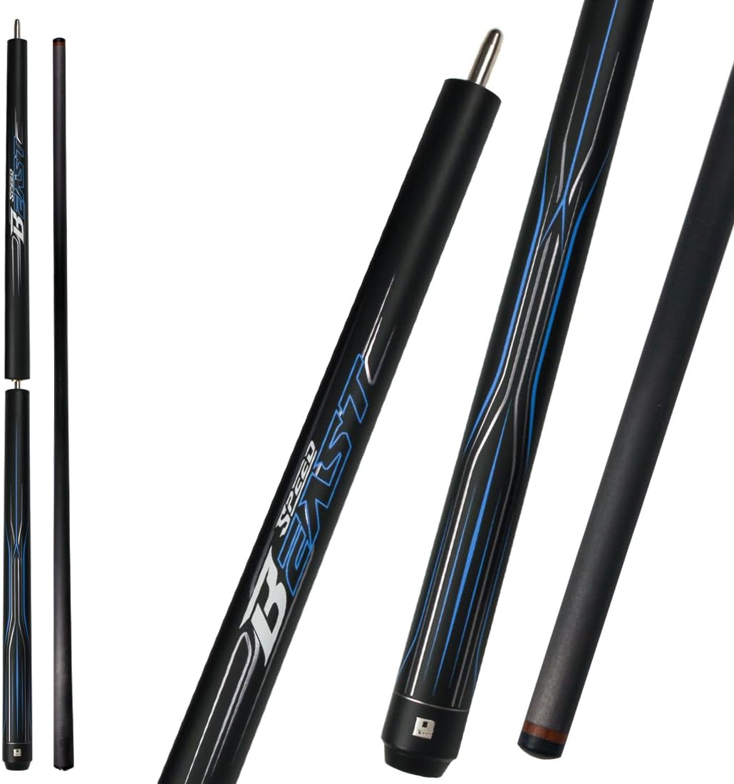 Little Monster Beast Carbon Fiber 3 Pieces Break Jump Cue Pool Stick Breach 147cm 12.9mm with Leather Bag