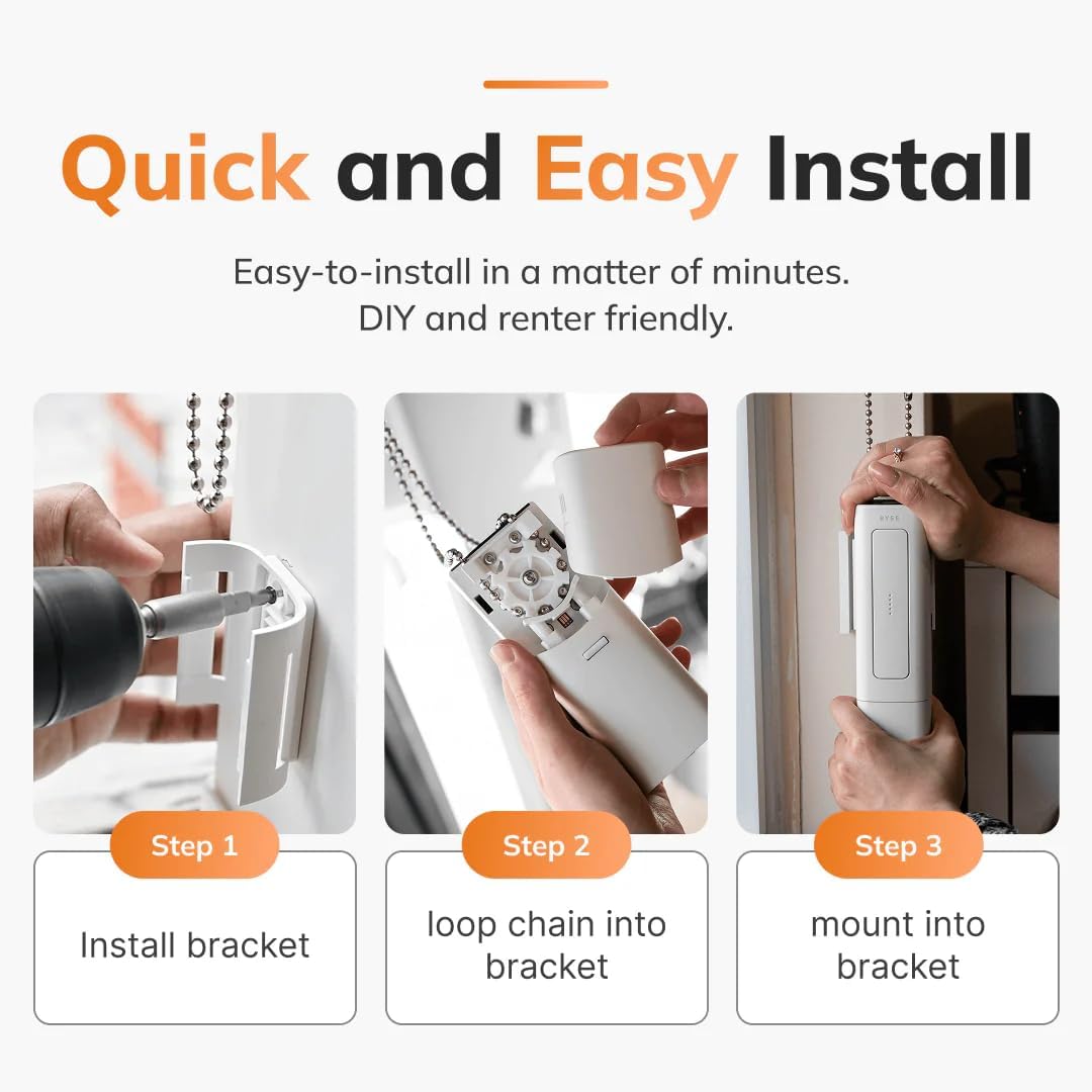 RYSE SmartShade + BatteryPack | Smart Home Smart Shades | Turn Your Current Shades into SmartShades | Smart Home Smart Blinds Motorized Window Shades (SmartShade + Wireless Battery Pack)