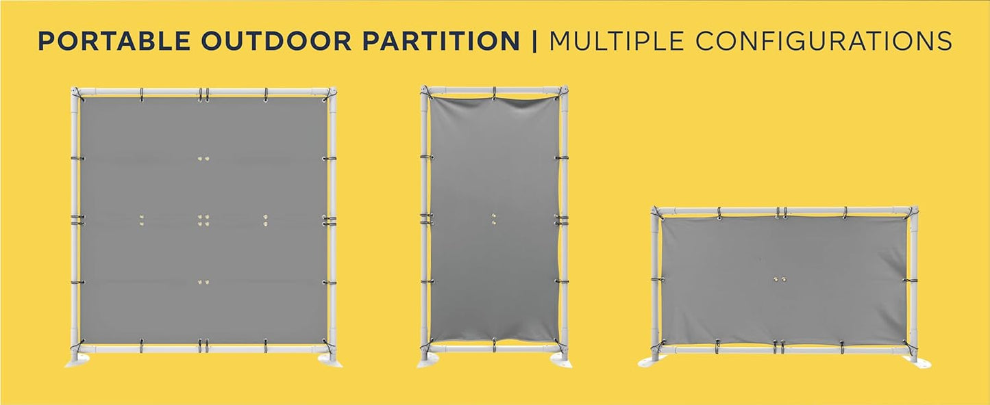 Personal Outdoor Privacy Partition - Configurable Privacy Wall - Outdoor Modular Wind Screen