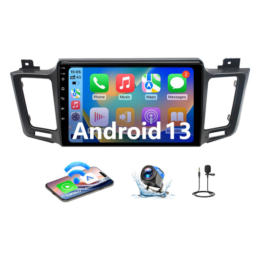 Android 13 Radio Compatible with Toyota RAV4 2013 2014 2015 2016 2017 2018, 10 Touch Screen Car Stereo Head Unit Wireless Carplay/Android Auto Mirror Link Backup Camera