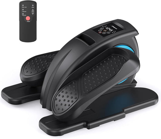 Under Desk Elliptical with Remote Control, 12 Adjustable Speeds, Quiet and Compact Design for Home and Office Use