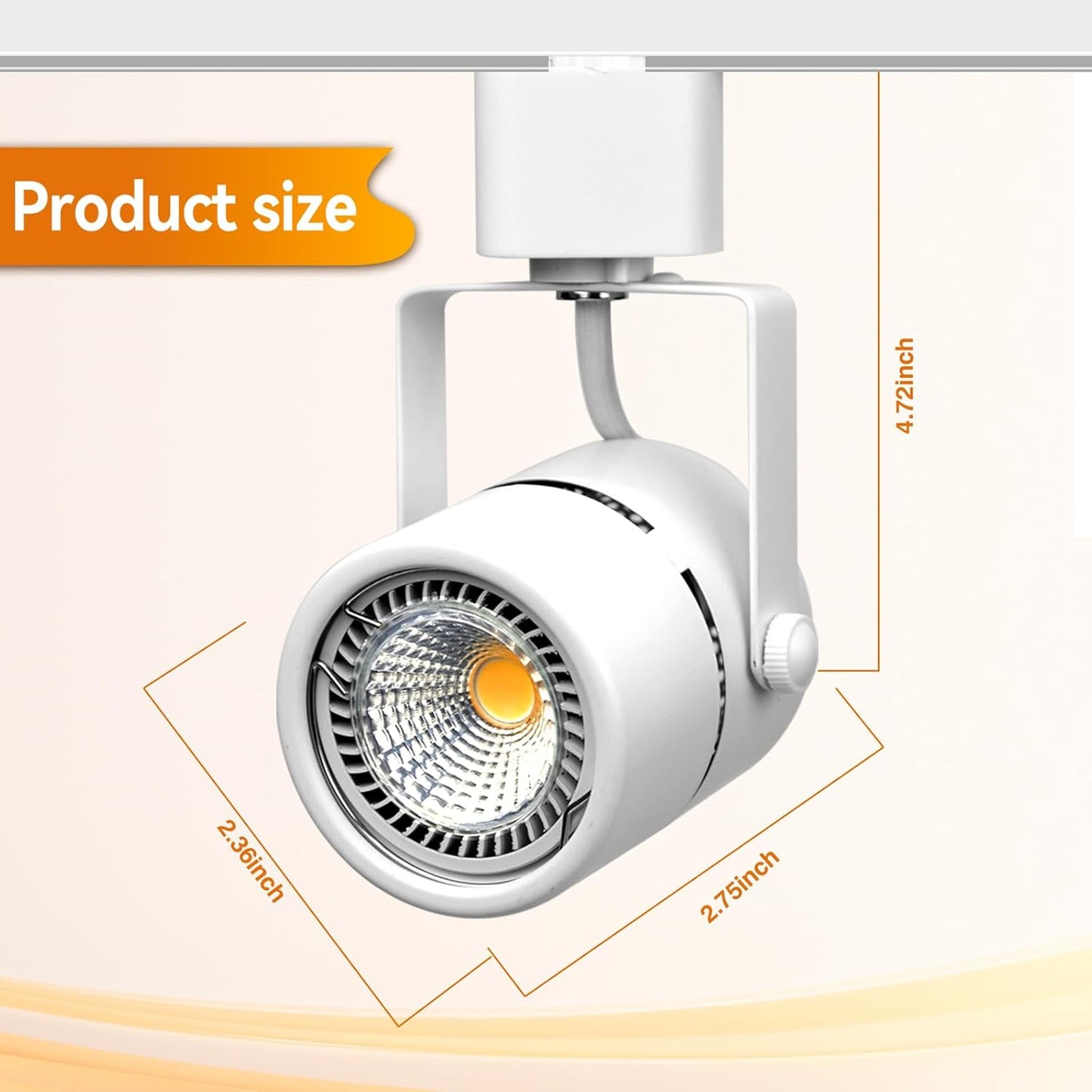 7.5W H Type Track Lighting Heads, Dimmable Bright 5500K Cool White, Flicker Free CRI90+ Track Lighting Fixtures