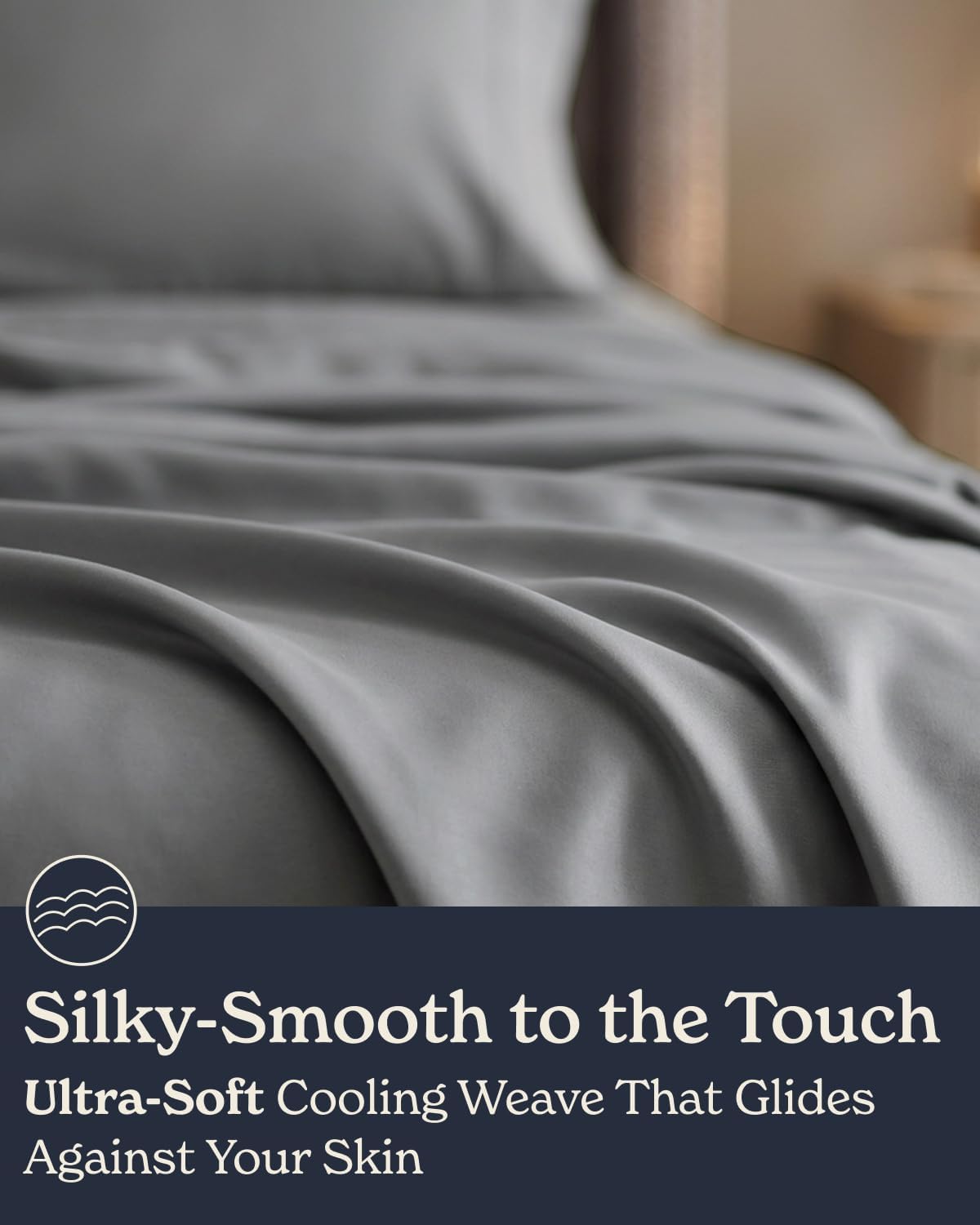 Beckham Hotel Collection Twin XL 3 Piece Cooling Sheet Set for Hot Sleepers, Silky Soft, Breathable & Cooling Summer Sheets for Dorm Beds - Fits Mattress 16" Deep - Wrinkle & Fade Free, Dark Gray 04 - Dark Gray Twin XL