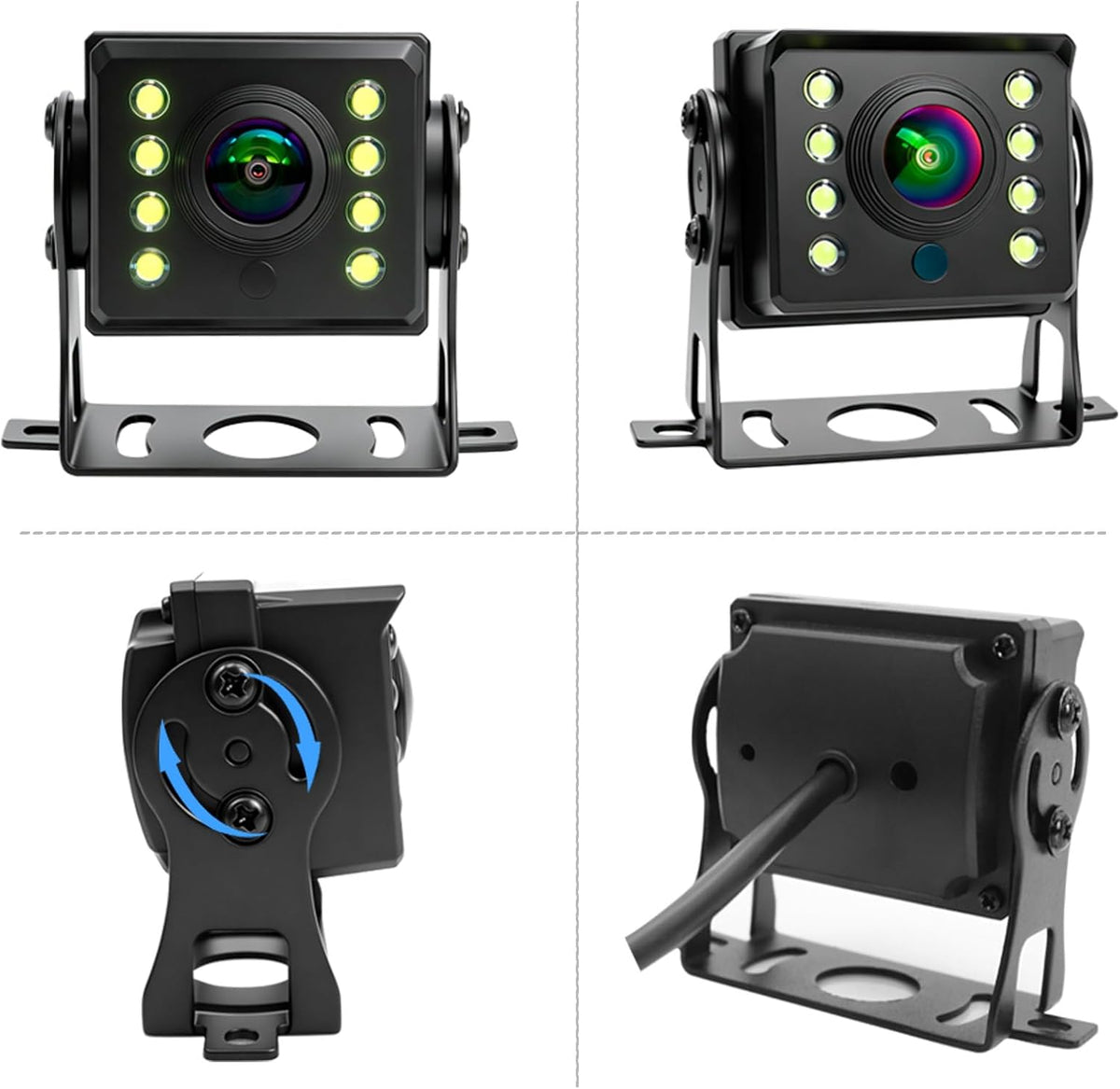 AHD 1080P Truck Camera 7" Monitor 2 LED Cameras DVR for Semi RV