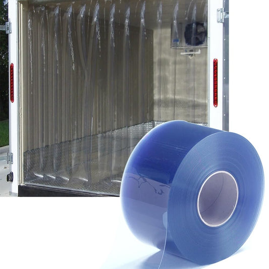 Walk-in Cooler Freezer Plastic Vinyl Strip Door Curtain – Heavy Duty PVC Curtain Bulk Roll, Commercial Industrial for Minimum -31°F Garage Warehouse (164 Ft * 7.87" * 0.07" Smooth)