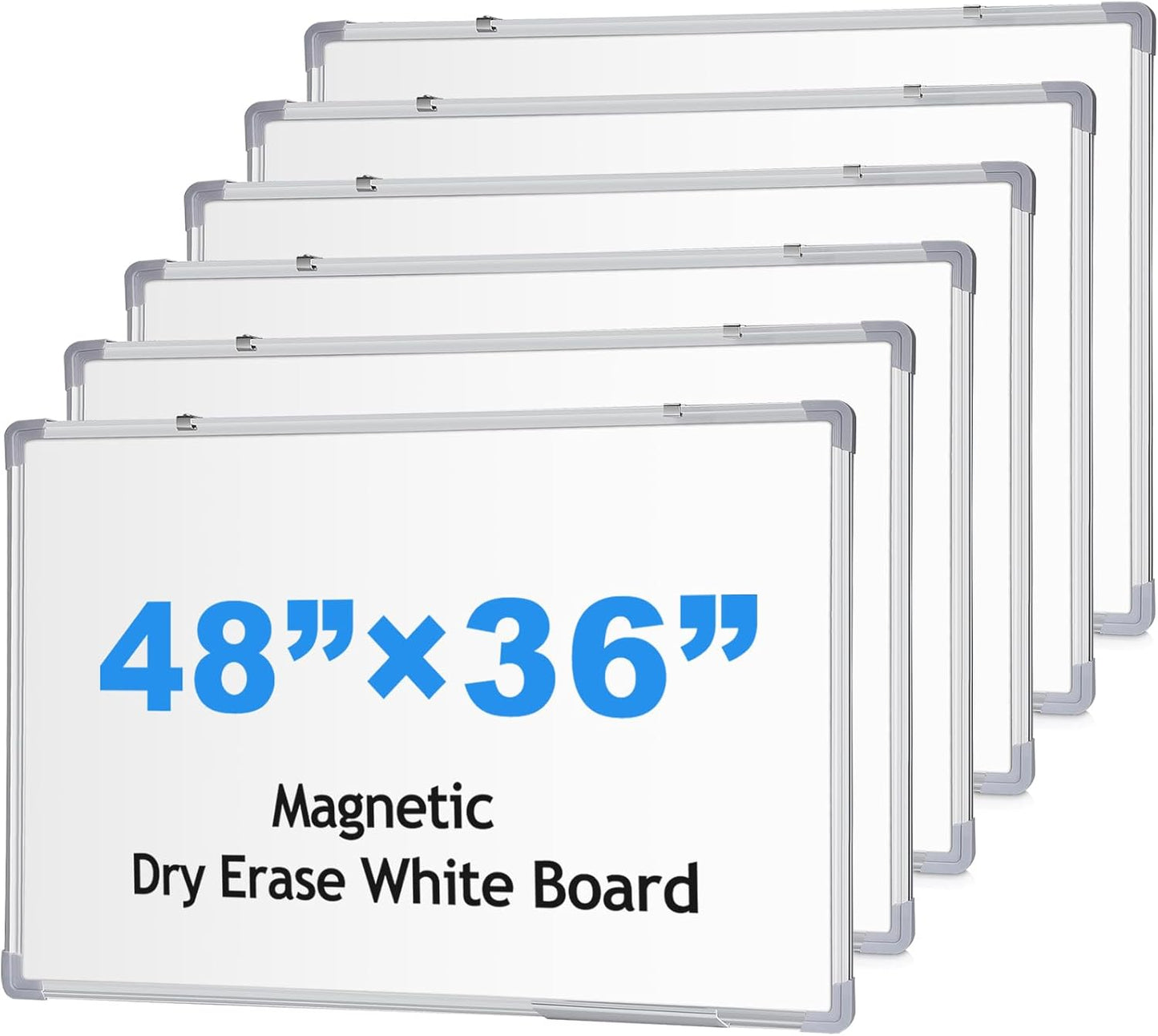 6 Pack Magnetic Dry Erase Whiteboard Message Presentation White Board Aluminum Frame