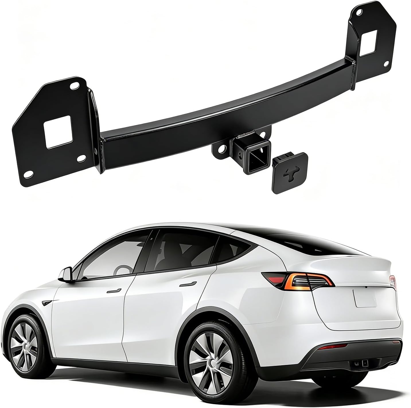 Tesla Model Y Tow Hitch Upgraded Fit for 2020–2026 Model Y, 2 Inch Rear Tow Hitch Receiver Adapter, Powder Coated Steel, Bolt-On Installation, Not for Model 3 S X
