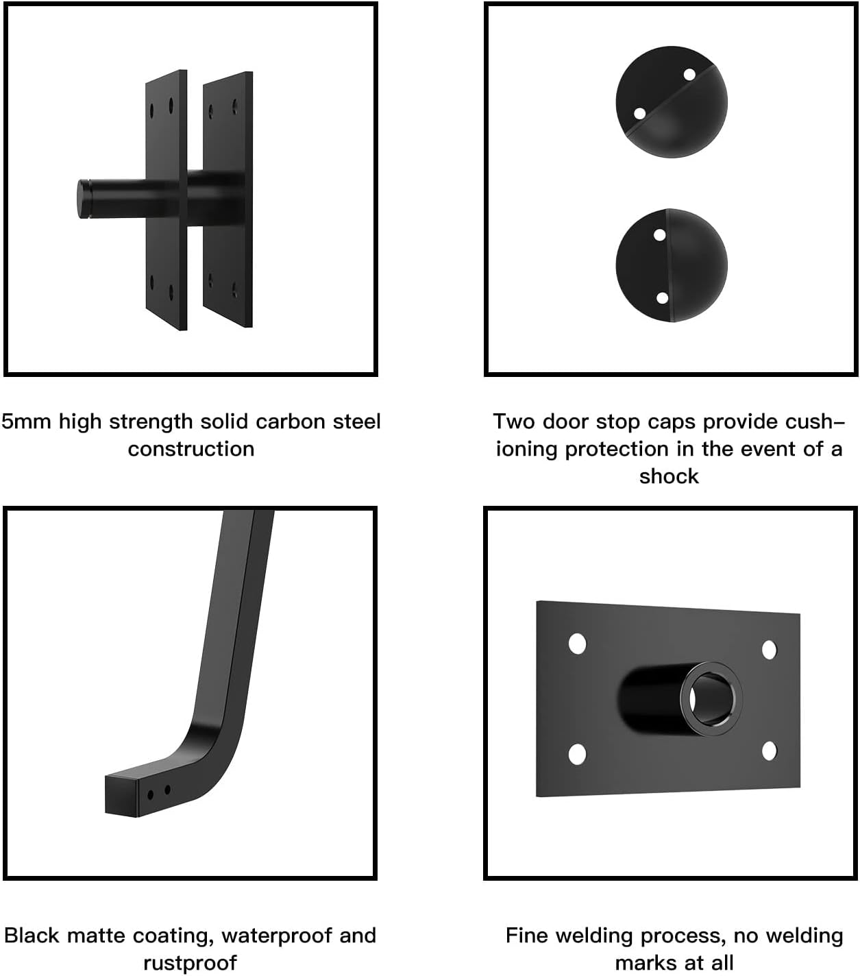 ROOMTEC Twin Murphy Bed Hardware Kit,Vertical,Alloy Steel, Black