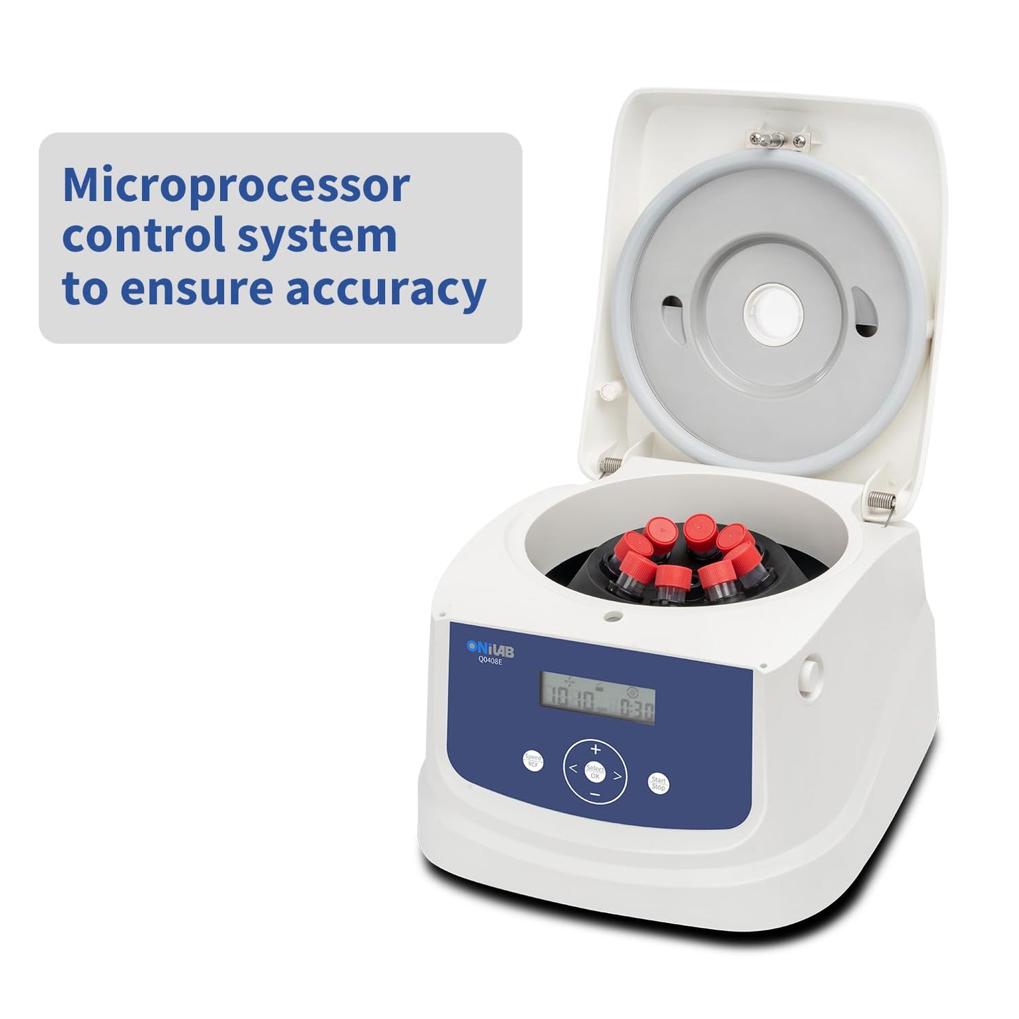 Lab PRP Centrifuge Machine 8x15mL/10mL, 300-4000rpm (Max. 1860xg), Digital Lab PRF Centrifuge Timer 30sec-99min 55sec/Continuous Mode, Noise 55dB.110V