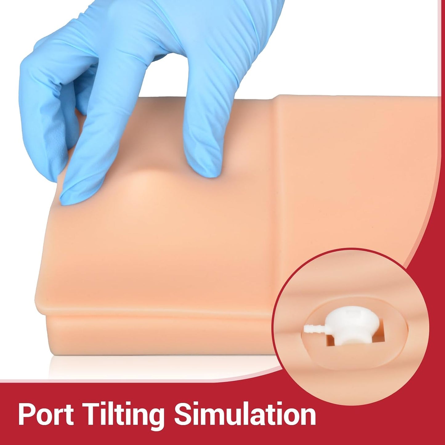 SimCoach Implanted Port Access Trainer, IV Venous Practice Model