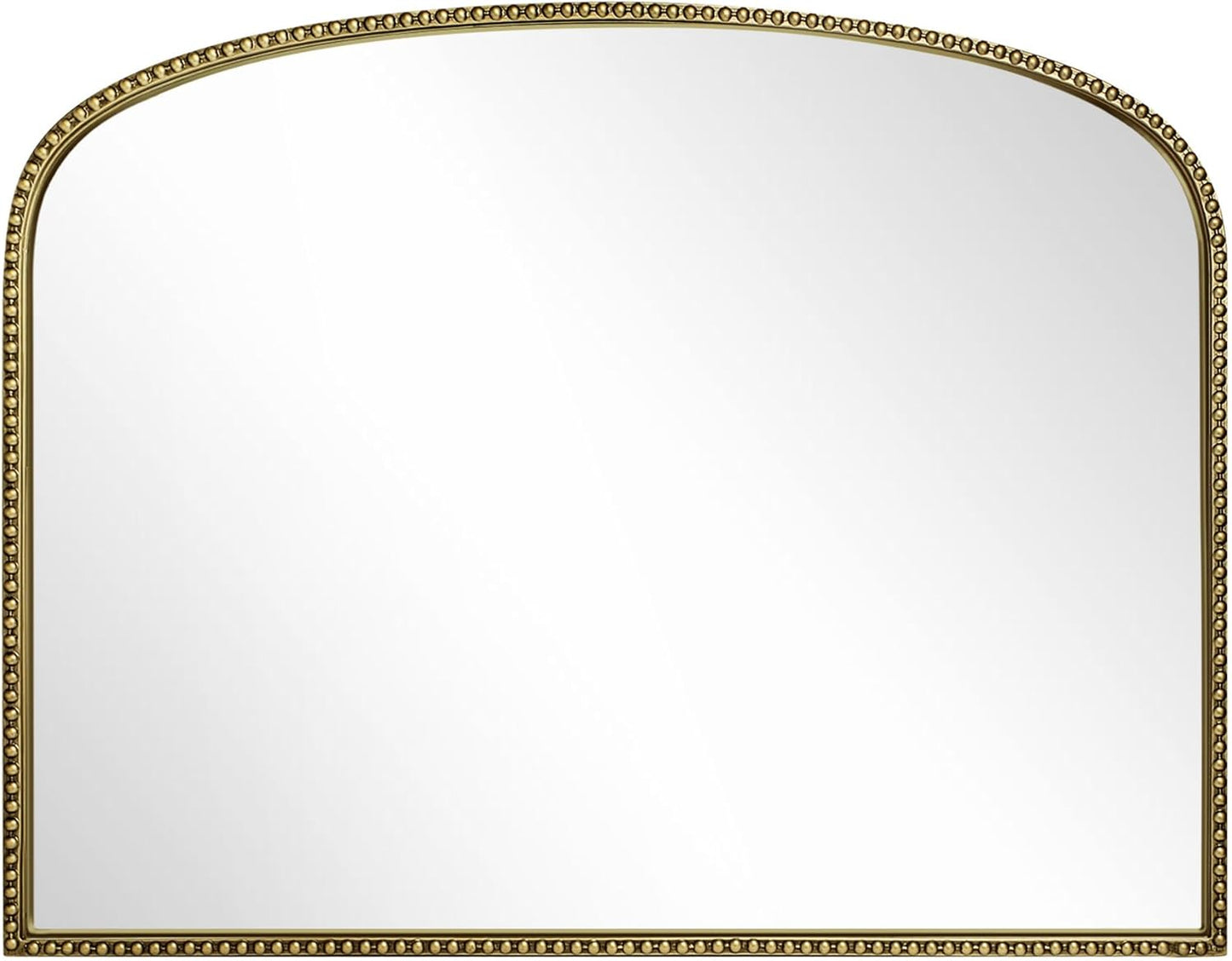 36'X28' Arched Mirror, Metal Beaded Frame Mirror for Wall