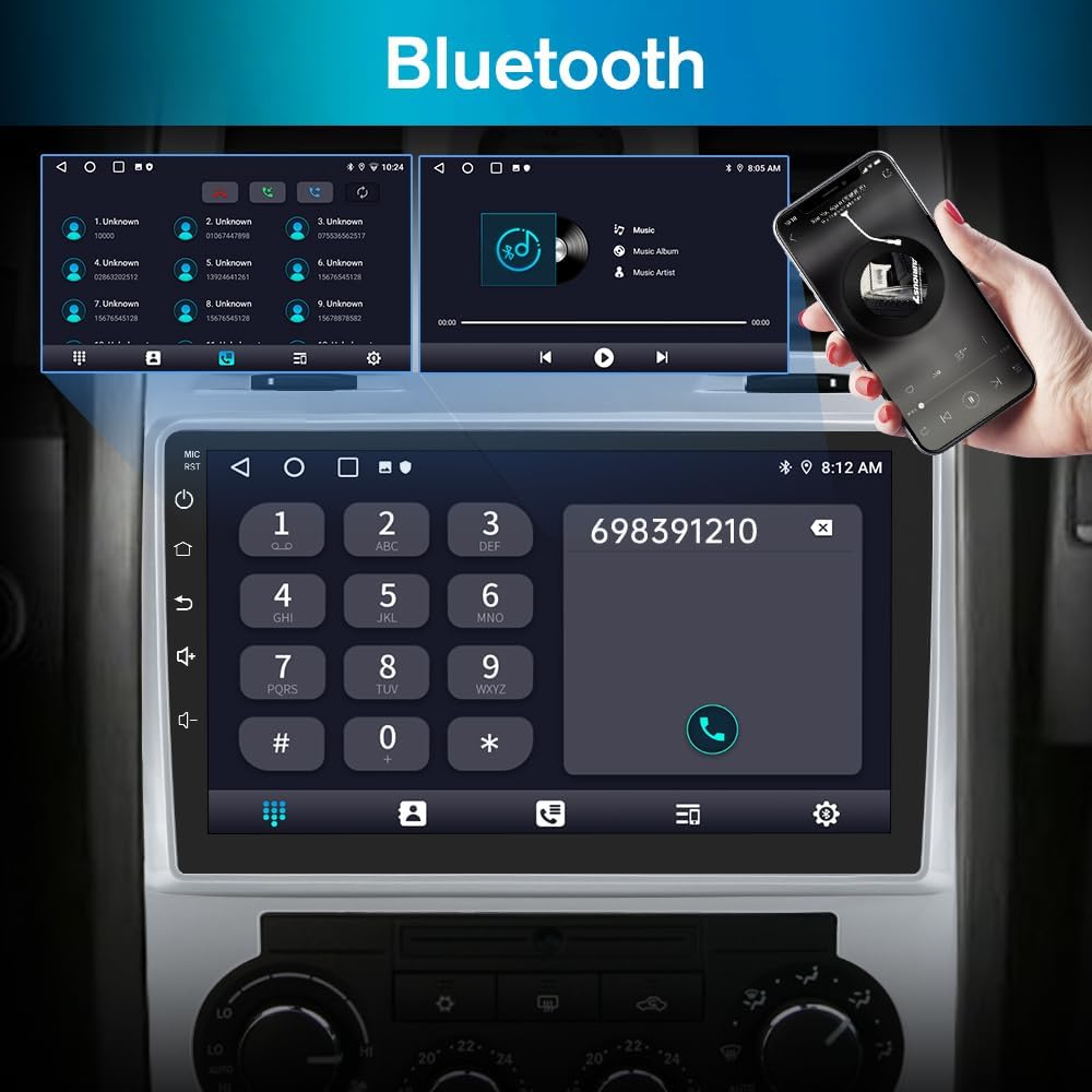 AWESAFE Car Radio Stereo Andriod 12 for Chrysler 300C 2004-2011 with GPS Navigation Apple CarPlay Andriod Auto (with Backup Ca