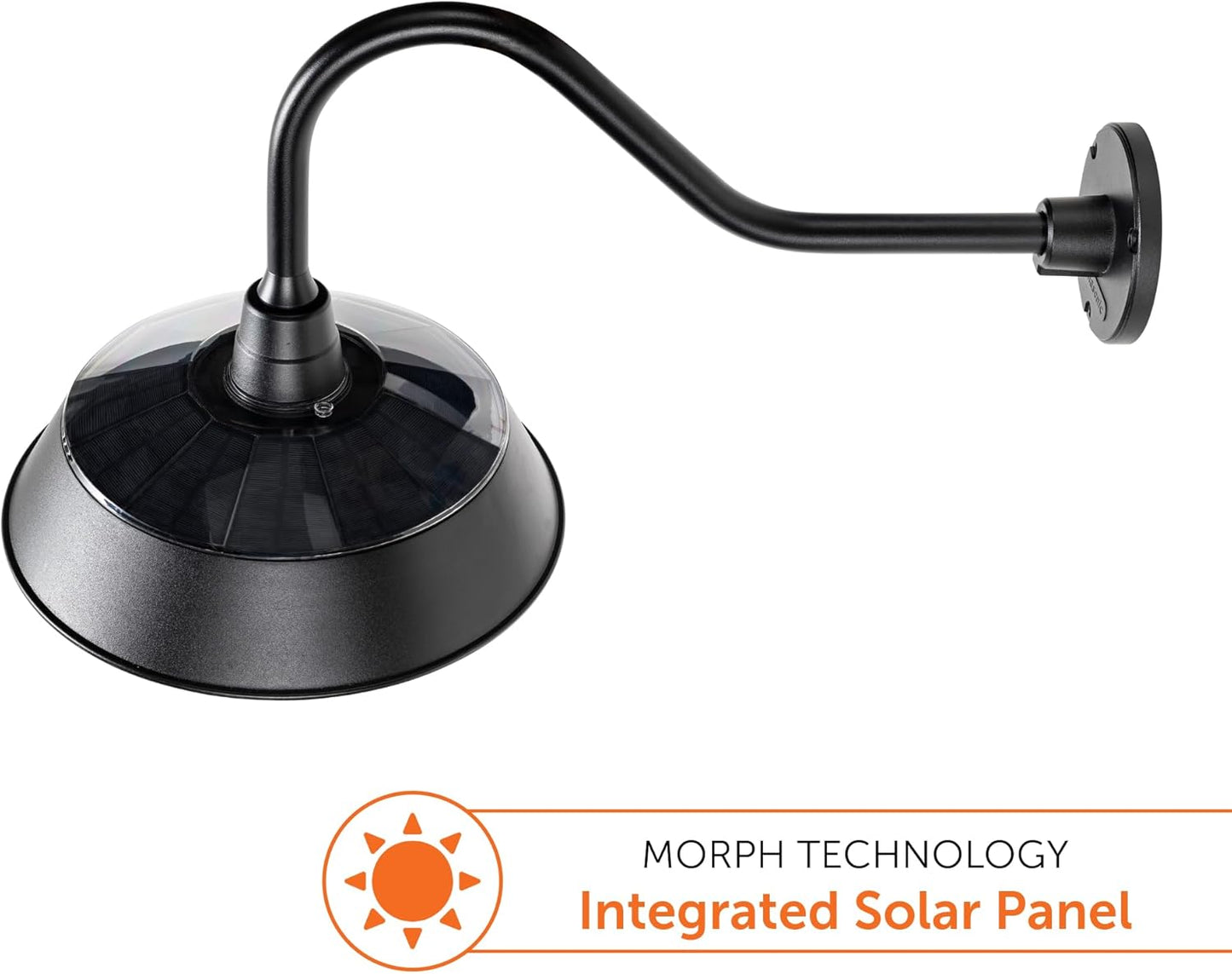 Cottage Solar Barn Light for Outdoors, Cast Aluminum Frame, Wall-Mount, Integrated Solar Panels, Dusk to Dawn Senso