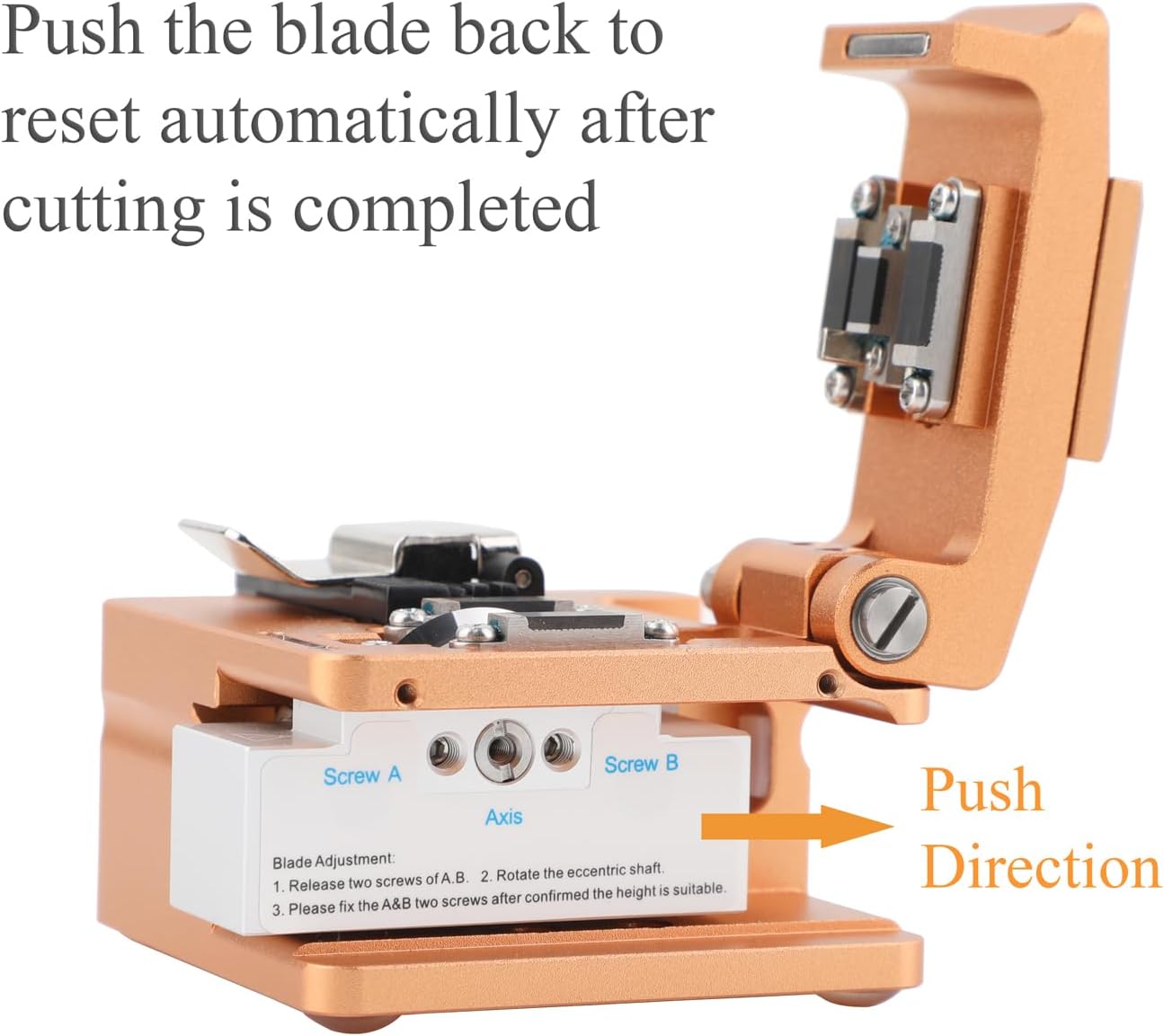Optical Fiber Cleaver, High Precision FTTH Fiber Optic Cleaver Tool with 16 Cleaving Spots & 50000 Cleaves for 0.25mm/0.9mm/3.0mm Fibers, with Scrap Collector