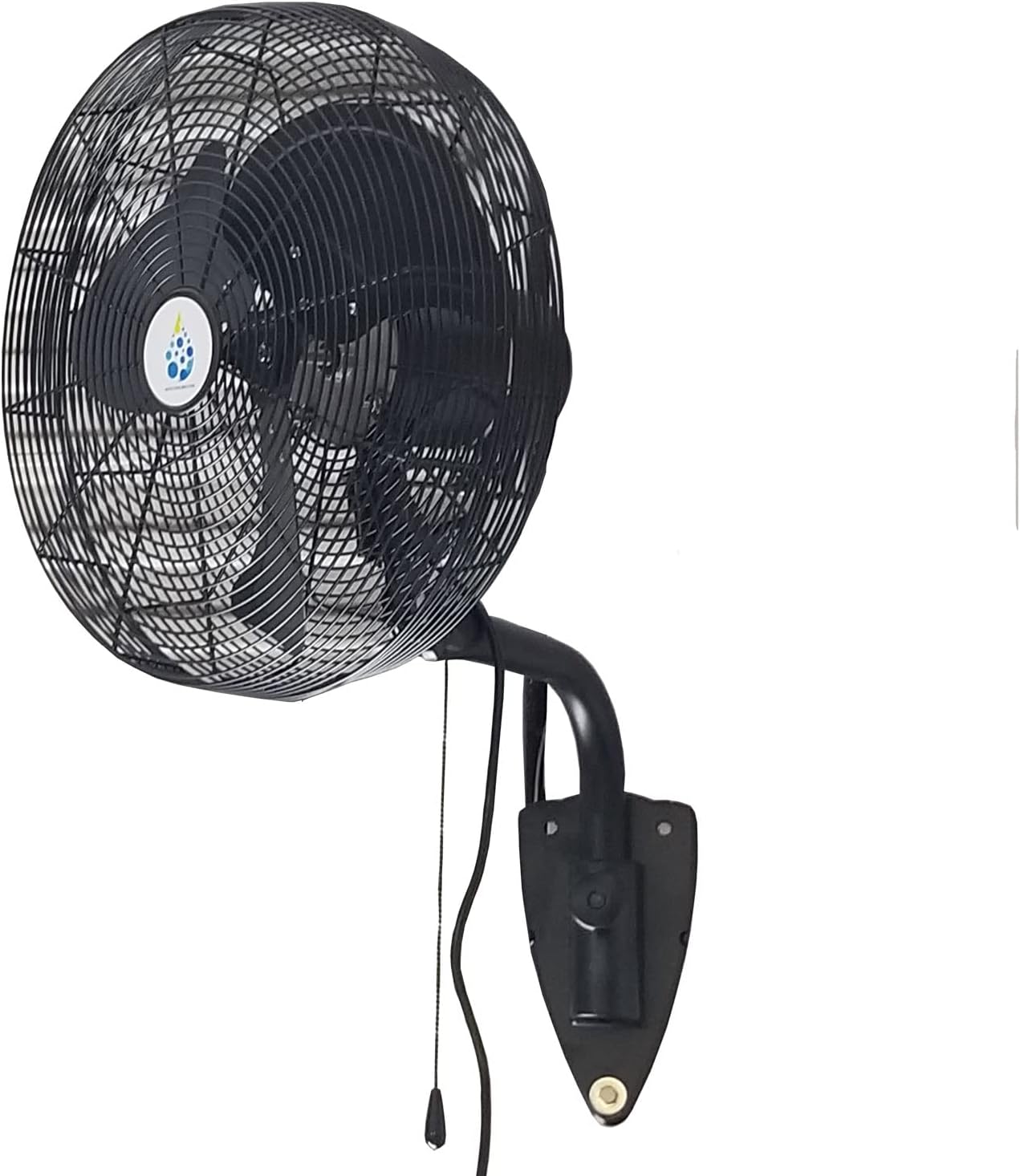 Outdoor Fan - Wall Mount Fan - Misting Fan | Patio Misting, Restaurant Patio misting, Warehouse Cooling | Oscillating Fan - Stainless Steel Misting