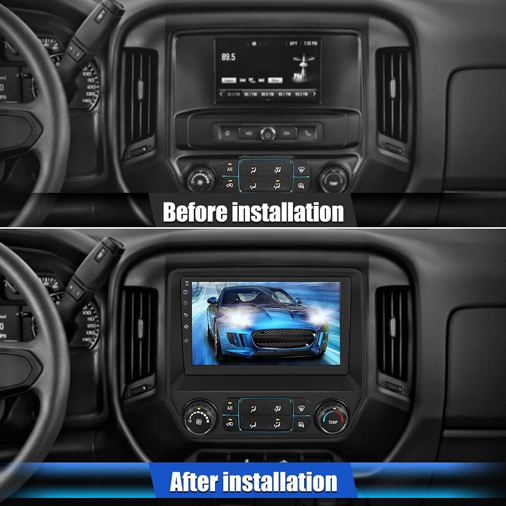 AWESAFE Android 13 Car Radio Stereo for Chevy Silverado GMC Sierra 2014-2018 10 Inch Touch Screen Support Carplay Android Auto 2G RAM 32G ROM without camera
